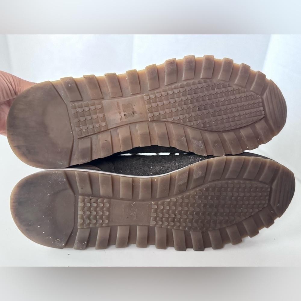 Fabiano Ricci Sneakers Brown Knit Calf Suede Stretch Wool Shoes Mens Size 43 - Picture 9 of 12
